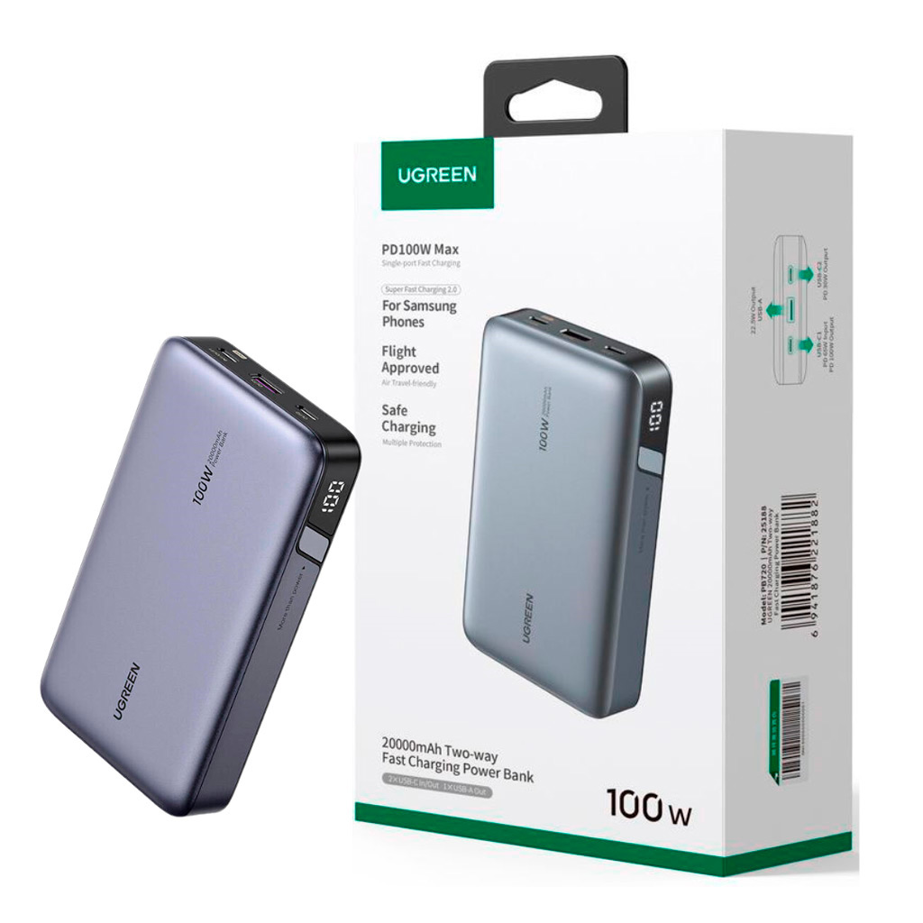 UGREEN PB720 25188 POWER BANK 20000MAH 100W CARGA RAPIDA - 5