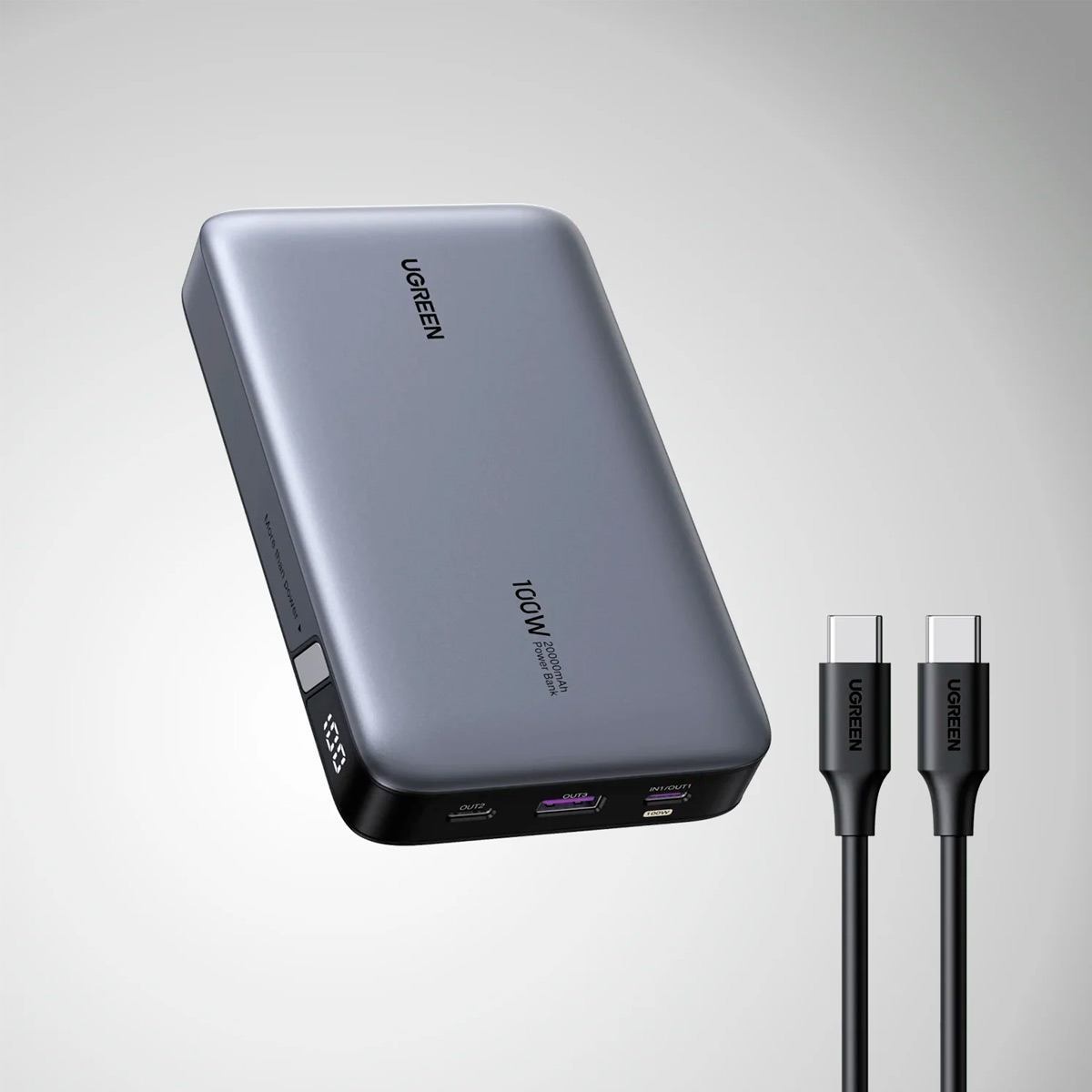 UGREEN PB720 25188 POWER BANK 20000MAH 100W CARGA RAPIDA - 6