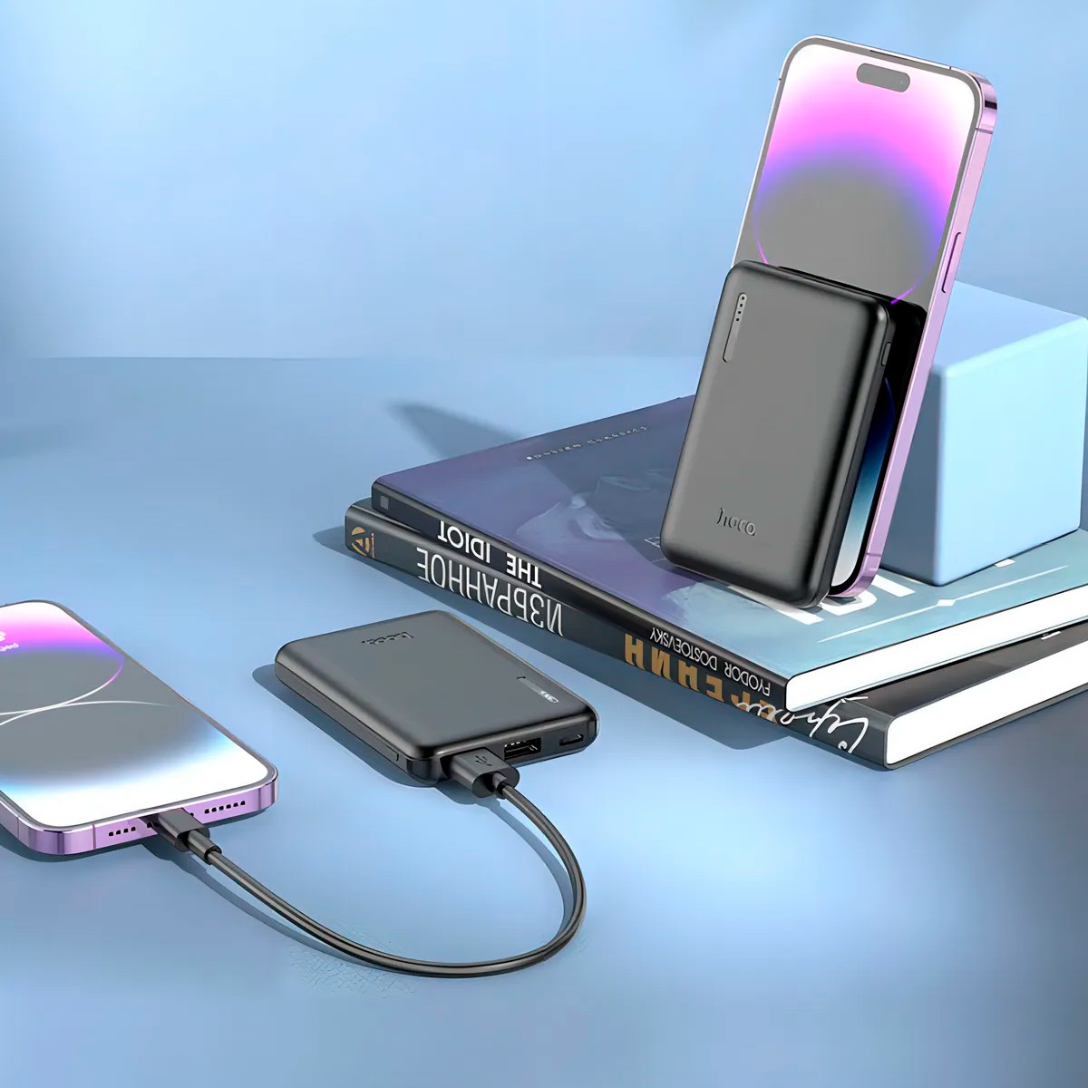 HOCO J115 MINI POWER BANK PORTÁTIL 5000MAH MICRO USB USB C - 8
