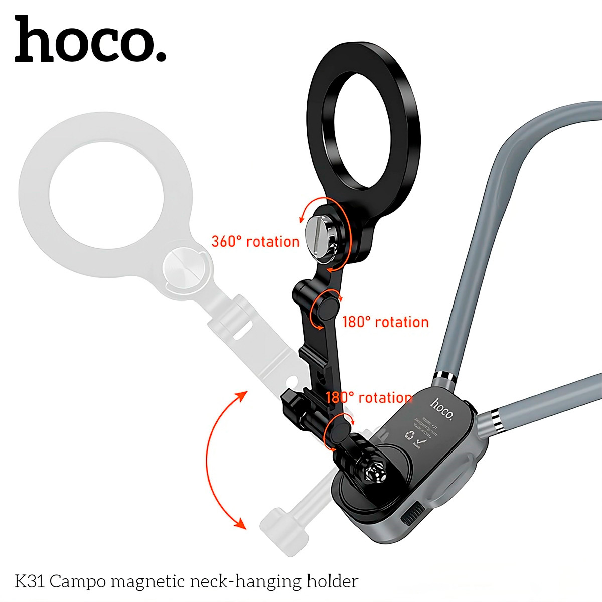 HOCO K31 SOPORTE CELULAR CAMARA ACCION PARA COLGAR AL CUELLO - 1