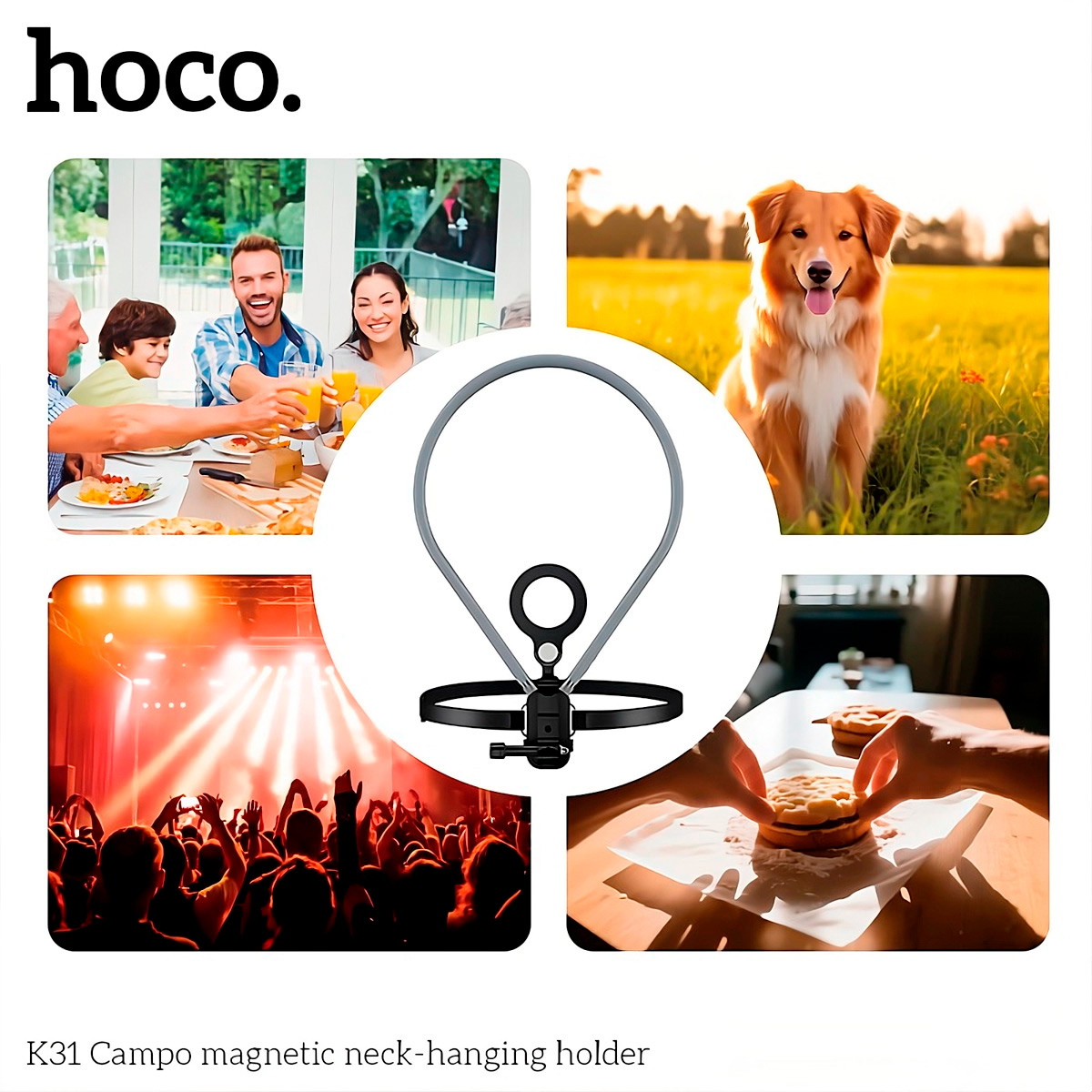 HOCO K31 SOPORTE CELULAR CAMARA ACCION PARA COLGAR AL CUELLO - 8