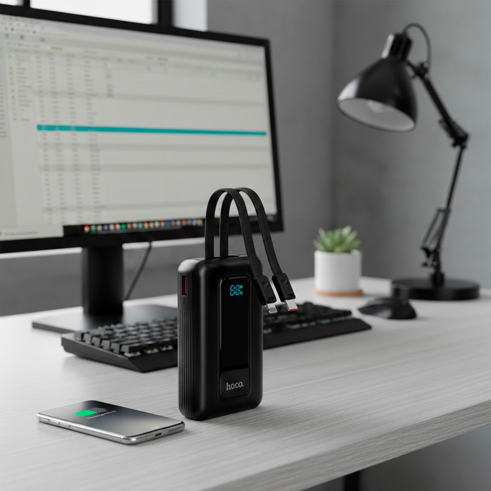 CARGADOR HOCO J162 USB-C A LIGHTNING CARGA RAPIDA 10000MAH - 9