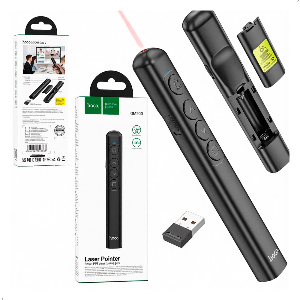 PRESENTADOR PUNTERO LÁSER HOCO GM200 CONTROL REMOTO - 2