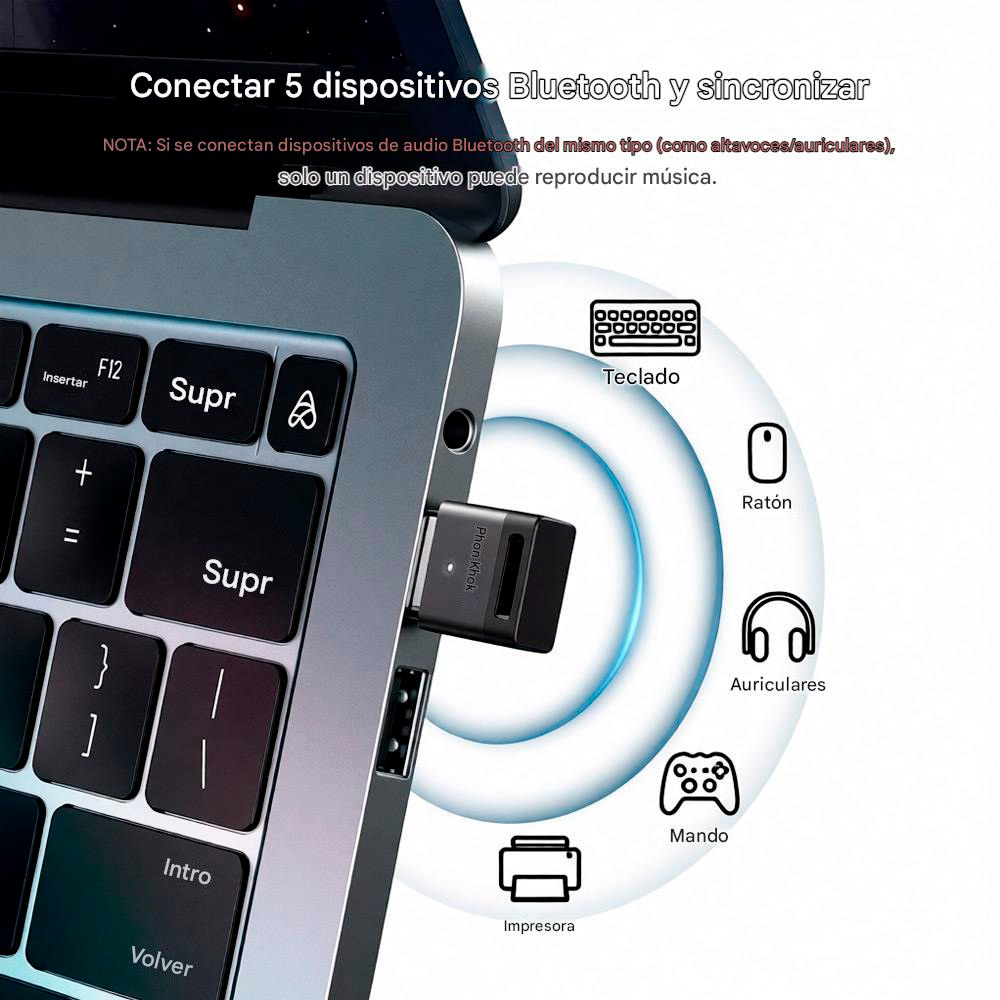 UGREEN CM748-45134 ADAPTADOR BLUETOOTH 5.4 USB A - 5