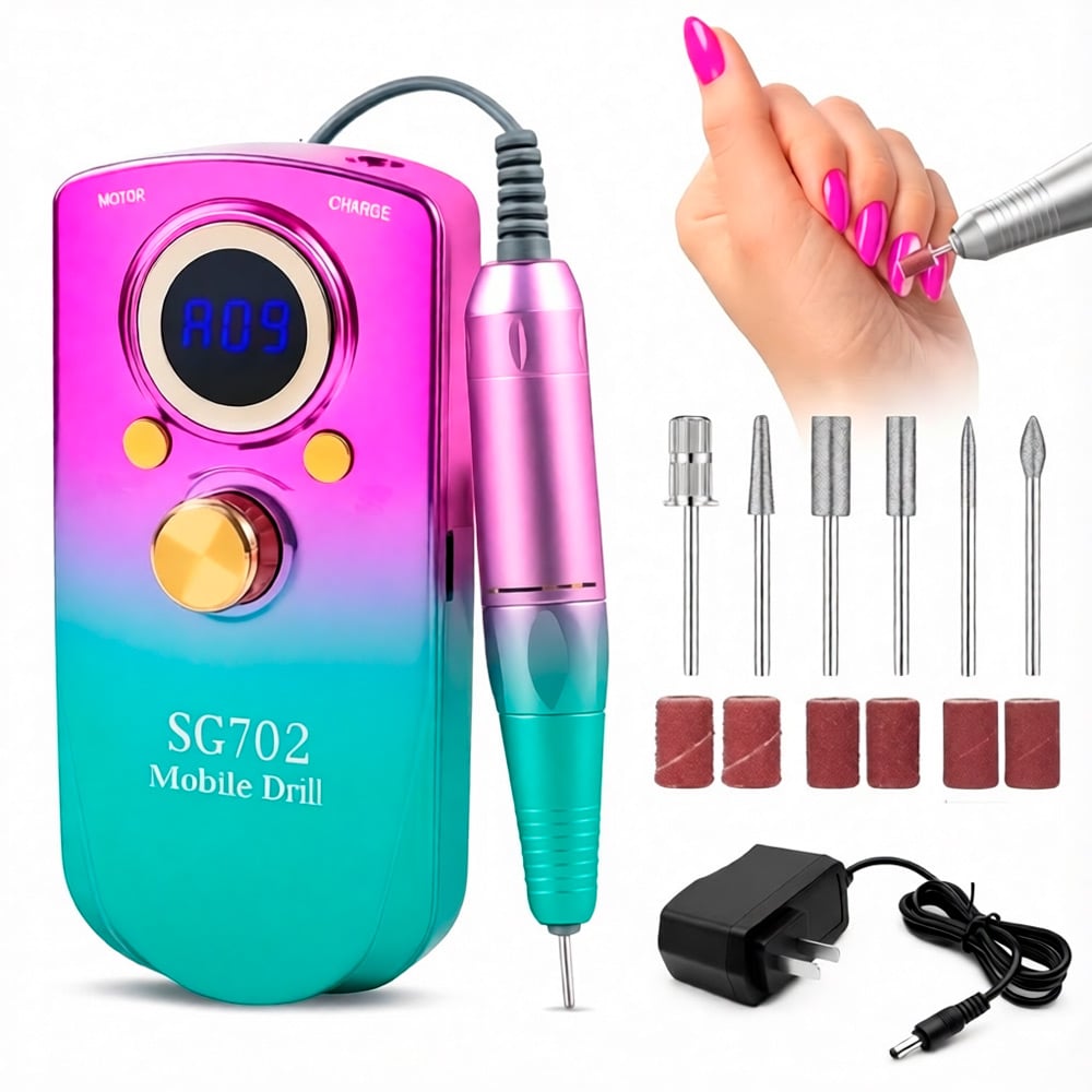 PULIDOR DE UÑAS PROFECIONAL SG702 3500RPM + KIT DE PULIDO - 1