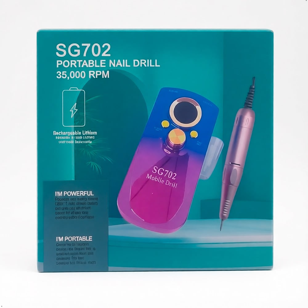PULIDOR DE UÑAS PROFECIONAL SG702 3500RPM + KIT DE PULIDO - 4