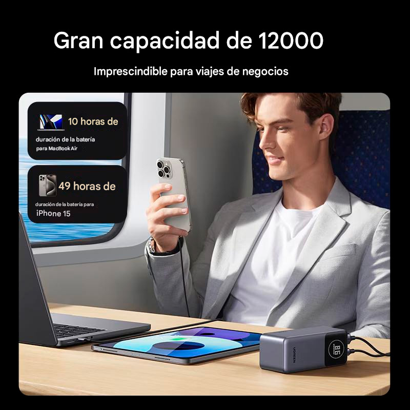 POWER BANK UGREEN PB724 NEXODE 12000MAH 100W PANTALLA DIGITAL - 7