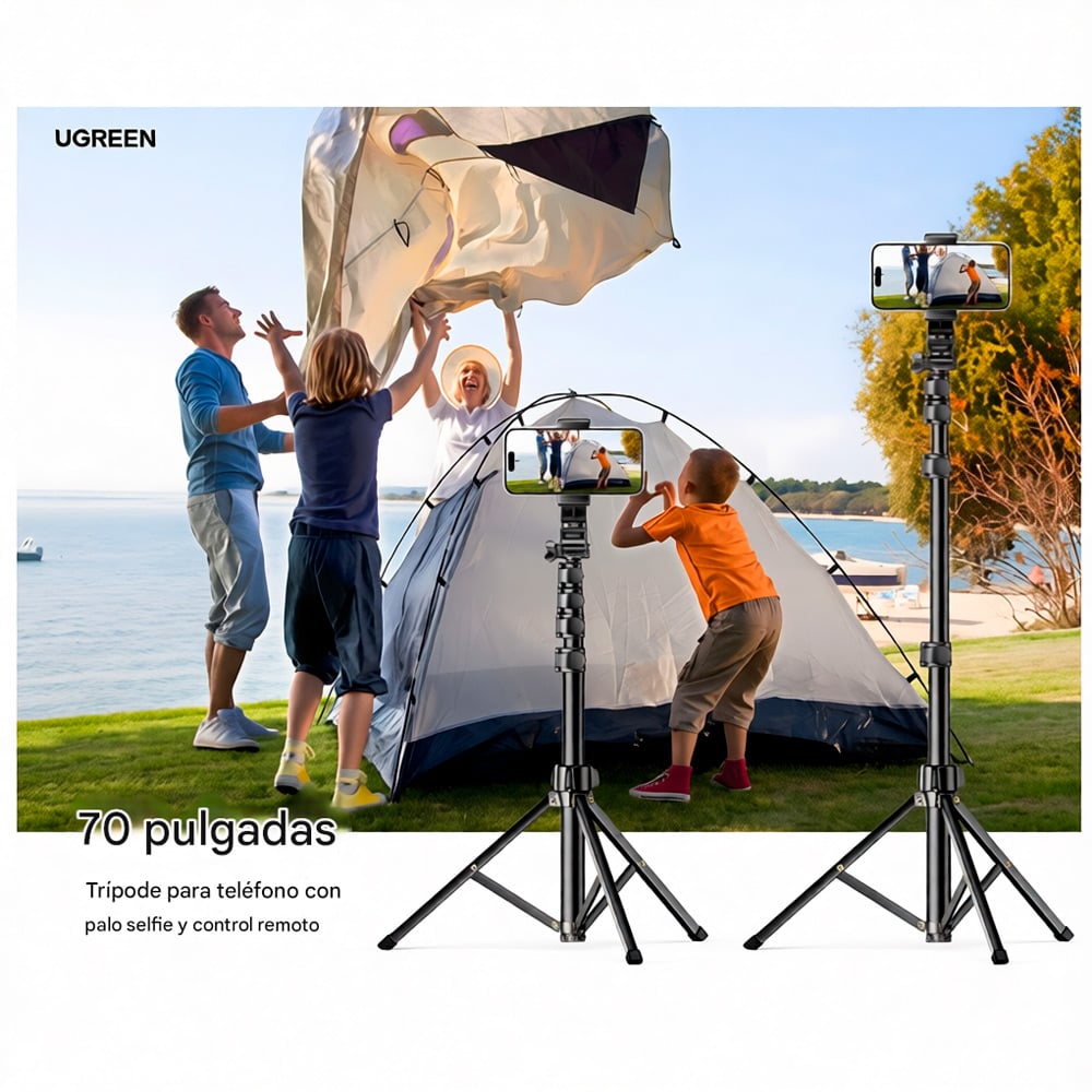 UGREEN LP680 TRIPODE PALO SELFIE BLUETOOTH SMARTPHONE 1.7M - 7