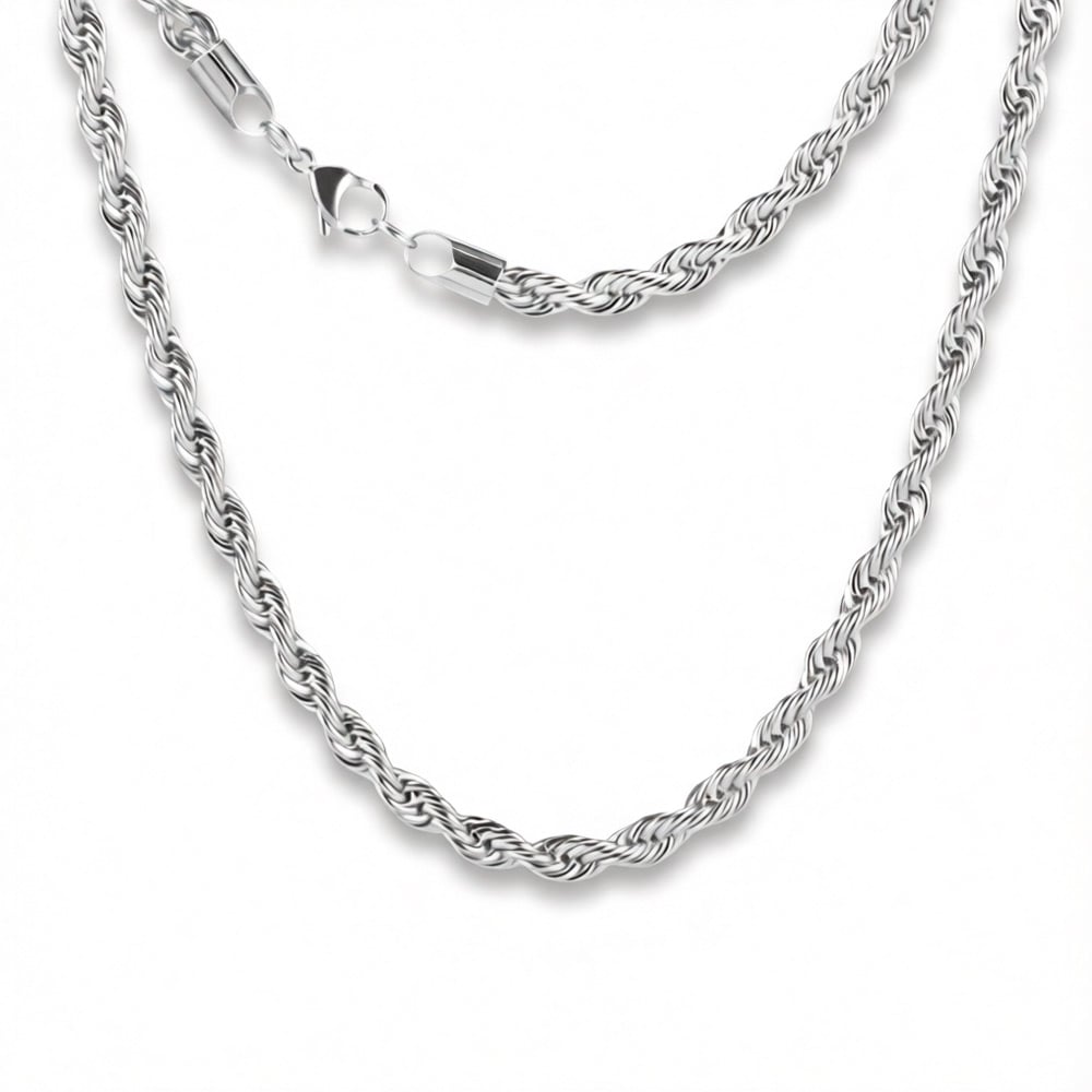 COLLAR CADENA TIPO CORDON ELEGANTE DE ACERO INOXIDABLE 60CM X 6MM - 1