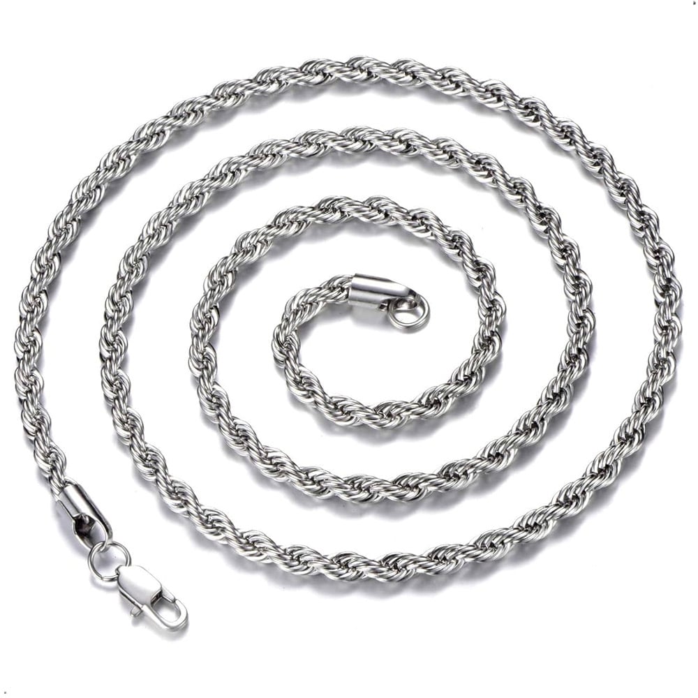 COLLAR CADENA TIPO CORDON ELEGANTE DE ACERO INOXIDABLE 60CM X 6MM - 2