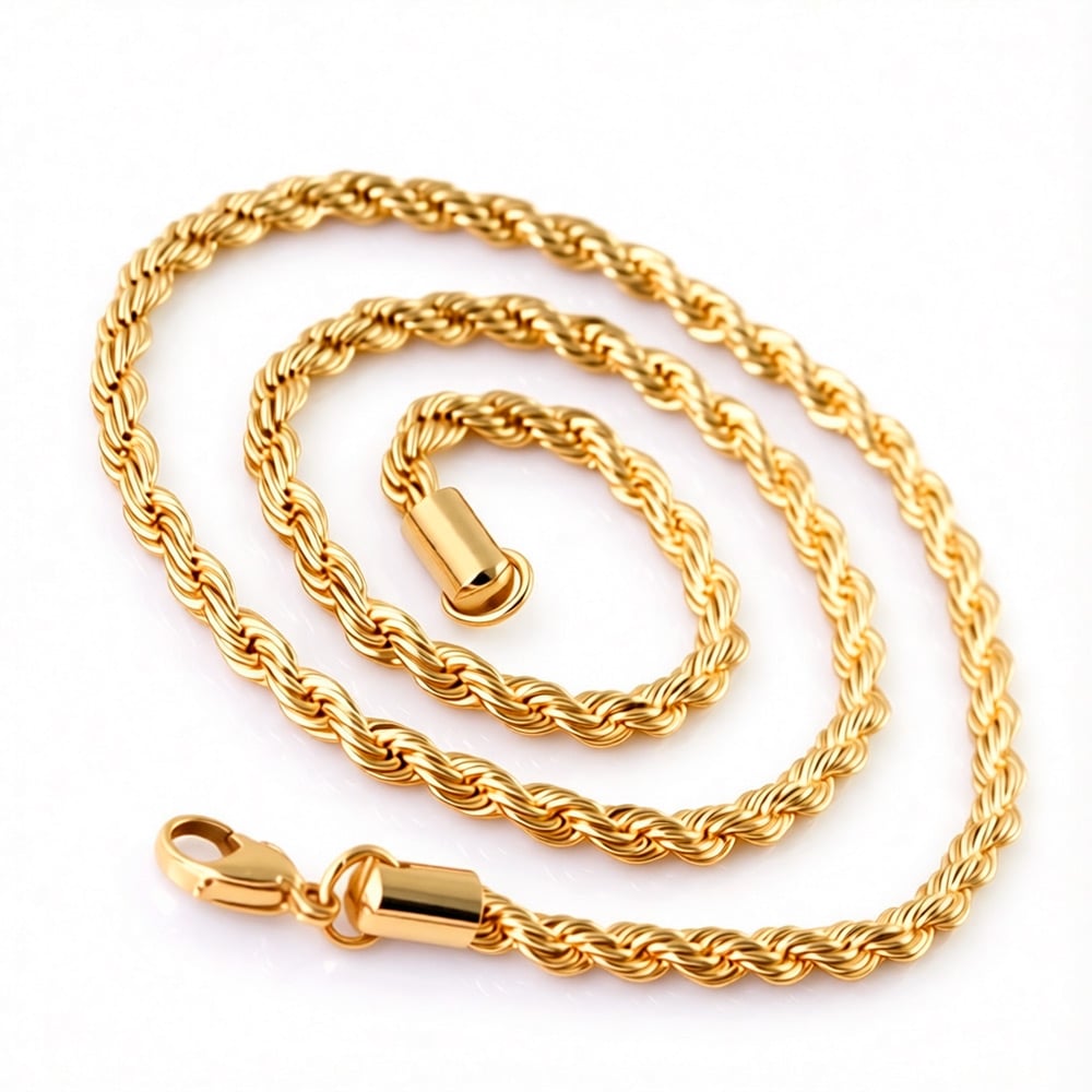 COLLAR CADENA TIPO CORDON ELEGANTE DE ACERO INOXIDABLE 60CM X 6MM - 2