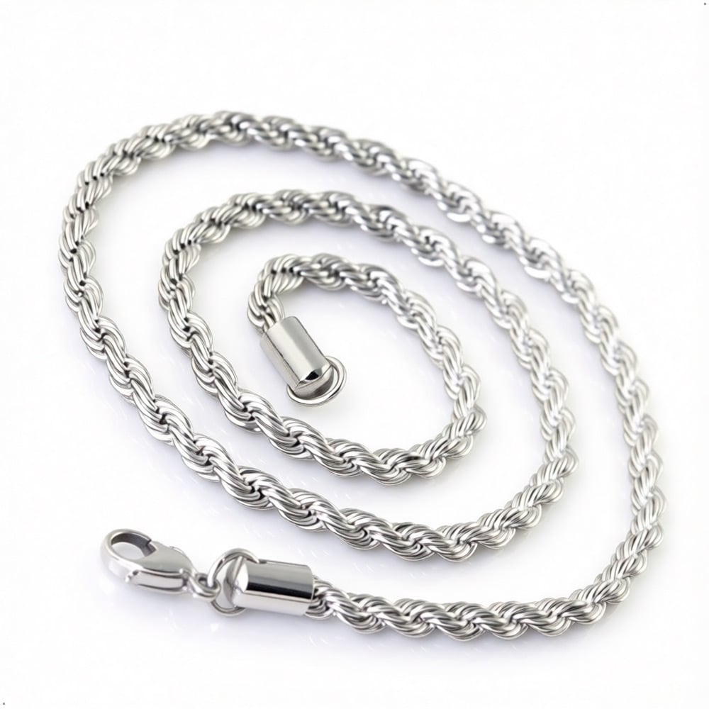 COLLAR CADENA TIPO CORDON ELEGANTE DE ACERO INOXIDABLE 60CM X 6MM - 5