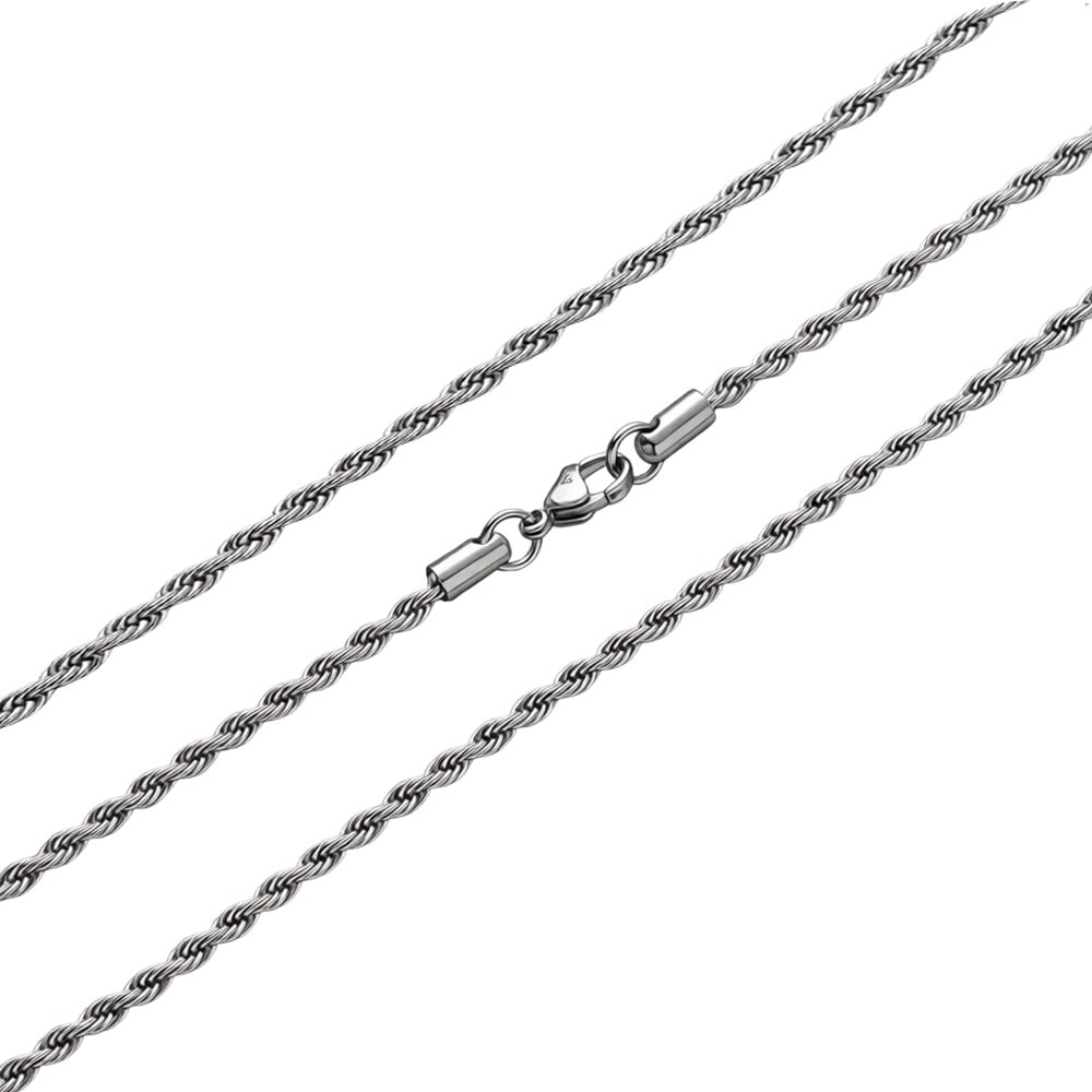 COLLAR CADENA TIPO CORDON ELEGANTE DE ACERO INOXIDABLE 60CM X 6MM - 6