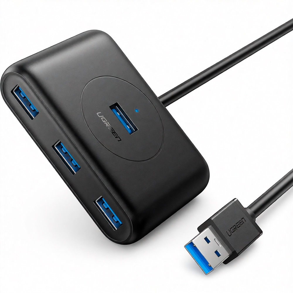 ADAPTADOR UGREEN CR113 HUB USB 3.0 TIPO A 4 EN 1 CABLE 0,5 MTS - 1