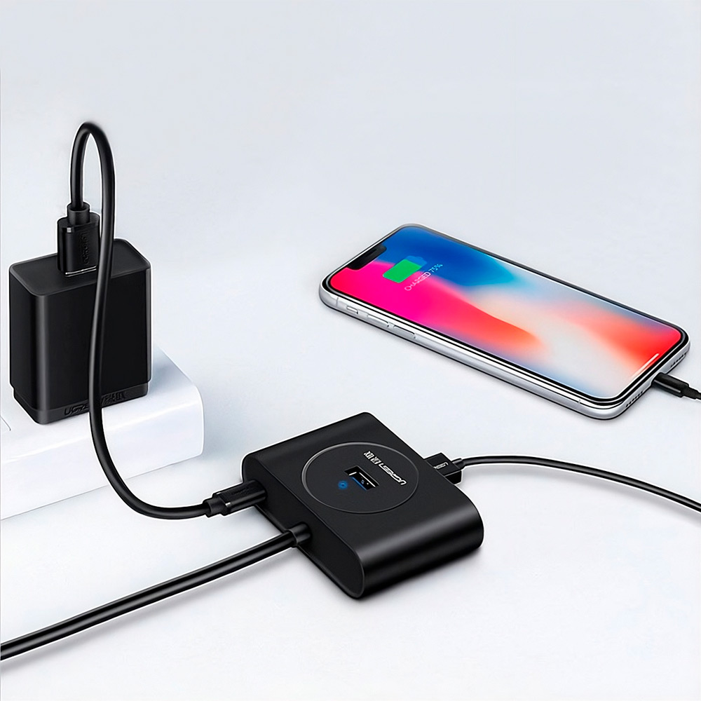 ADAPTADOR UGREEN CR113 HUB USB 3.0 TIPO A 4 EN 1 CABLE 0,5 MTS - 4