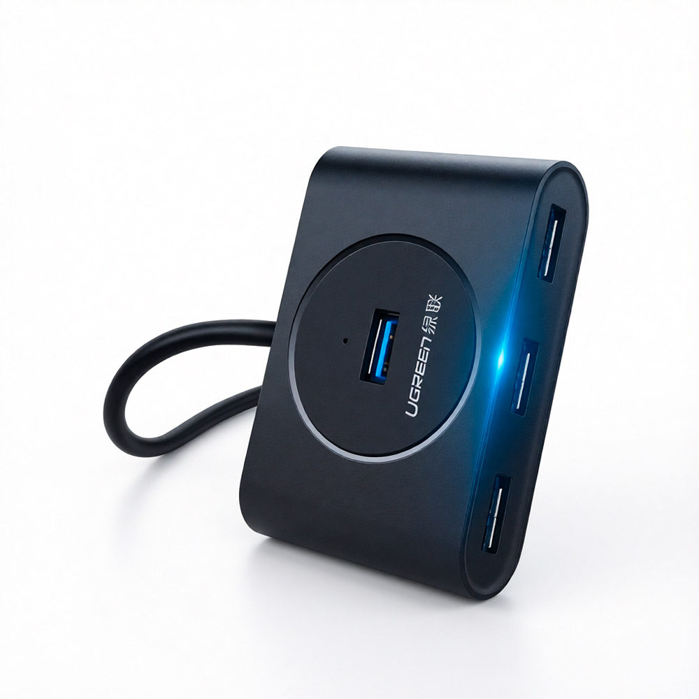 ADAPTADOR UGREEN CR113 HUB USB 3.0 TIPO A 4 EN 1 CABLE 0,5 MTS - 9
