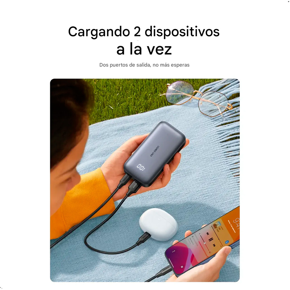 UGREEN PB502 POWER BANK 10000MAH 30W USB C- A CARGA RAPIDA - 5