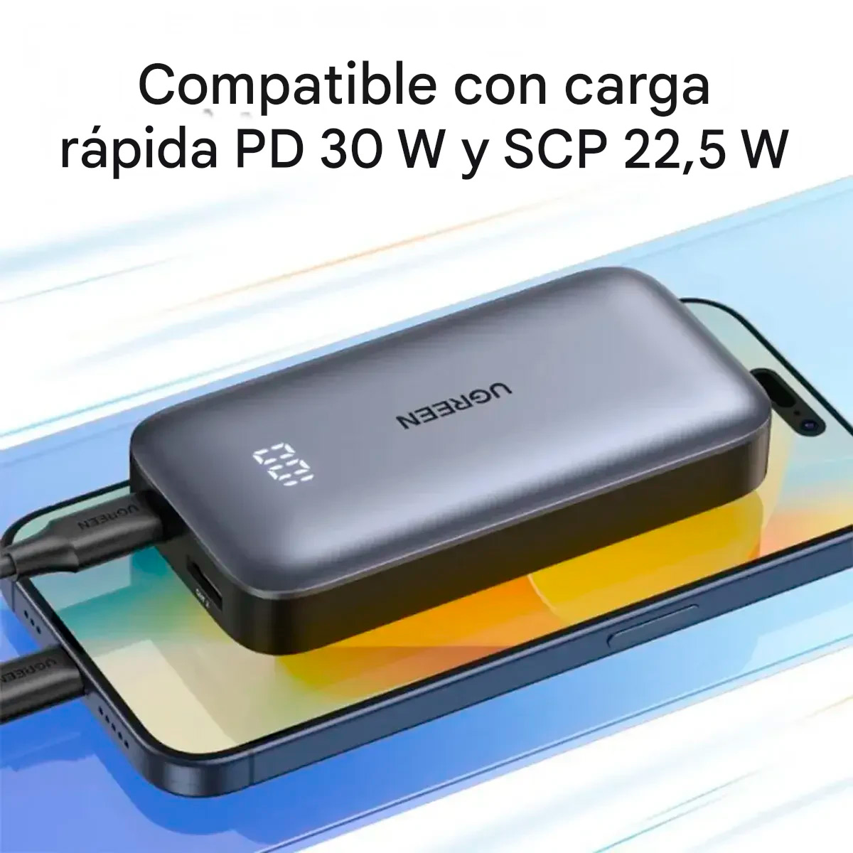 UGREEN PB502 POWER BANK 10000MAH 30W USB C- A CARGA RAPIDA - 8