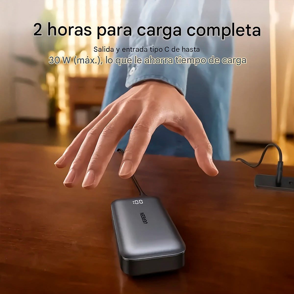 UGREEN PB502 POWER BANK 10000MAH 30W USB C- A CARGA RAPIDA - 9