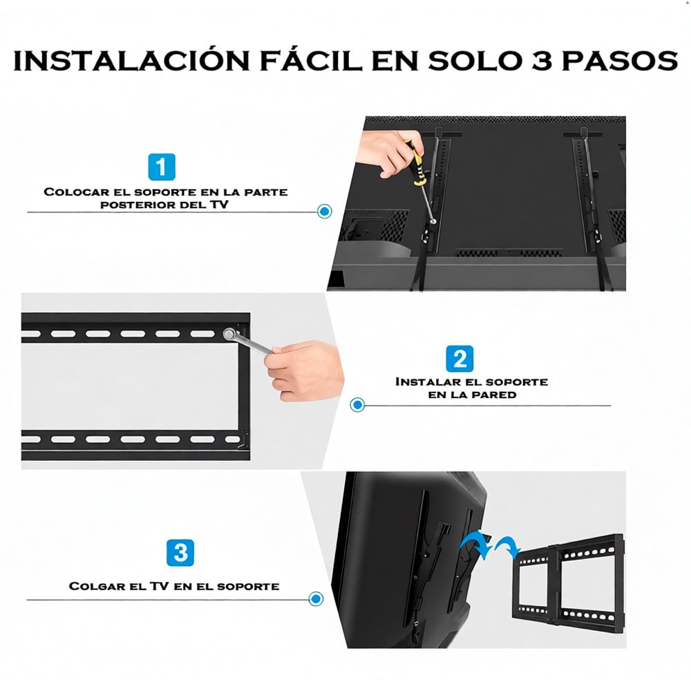 RACK TV SOPORTE FIJO E INCLINABLE PARA LED - LCD 32 A 80 PULGADAS - 7