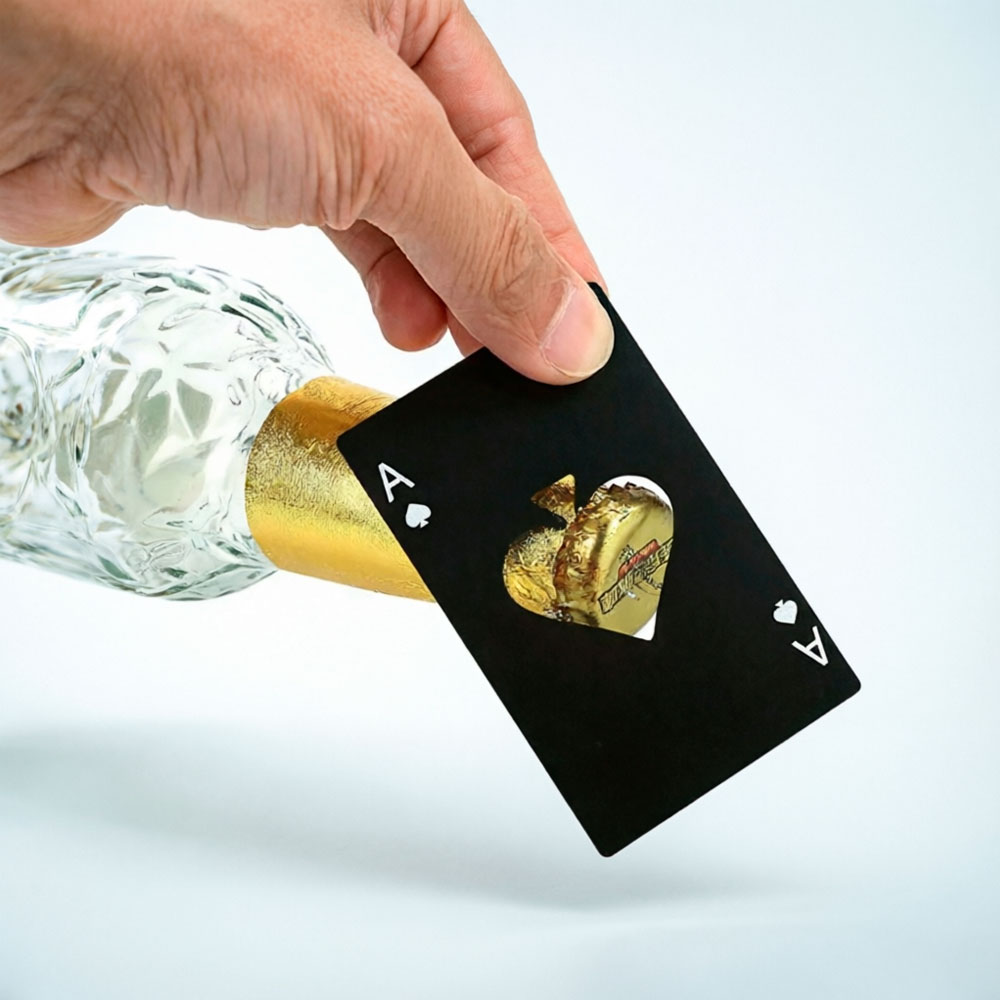ABRIDOR DE BOTELLAS DE CERVEZA ACERO INOXIDABLE PÓKER - 3
