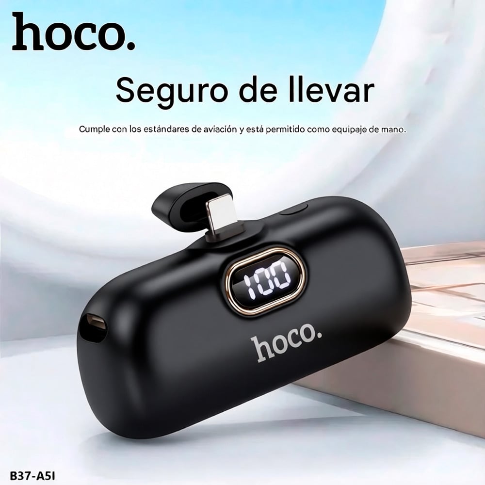 HOCO A5C MINI POWER BANK 5000MAH TIPO C PANATALLA LED - 3