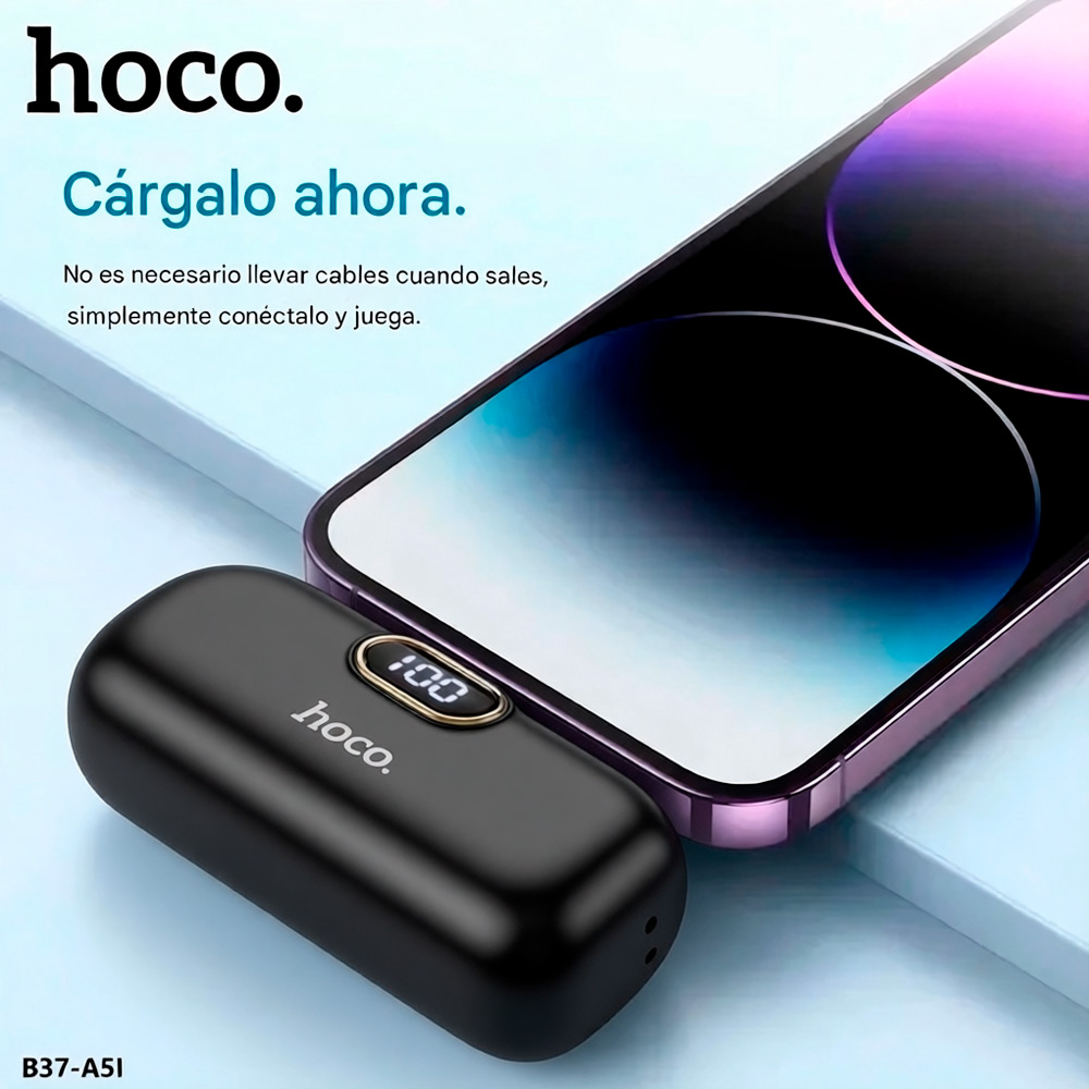 HOCO A5C MINI POWER BANK 5000MAH TIPO C PANATALLA LED - 5