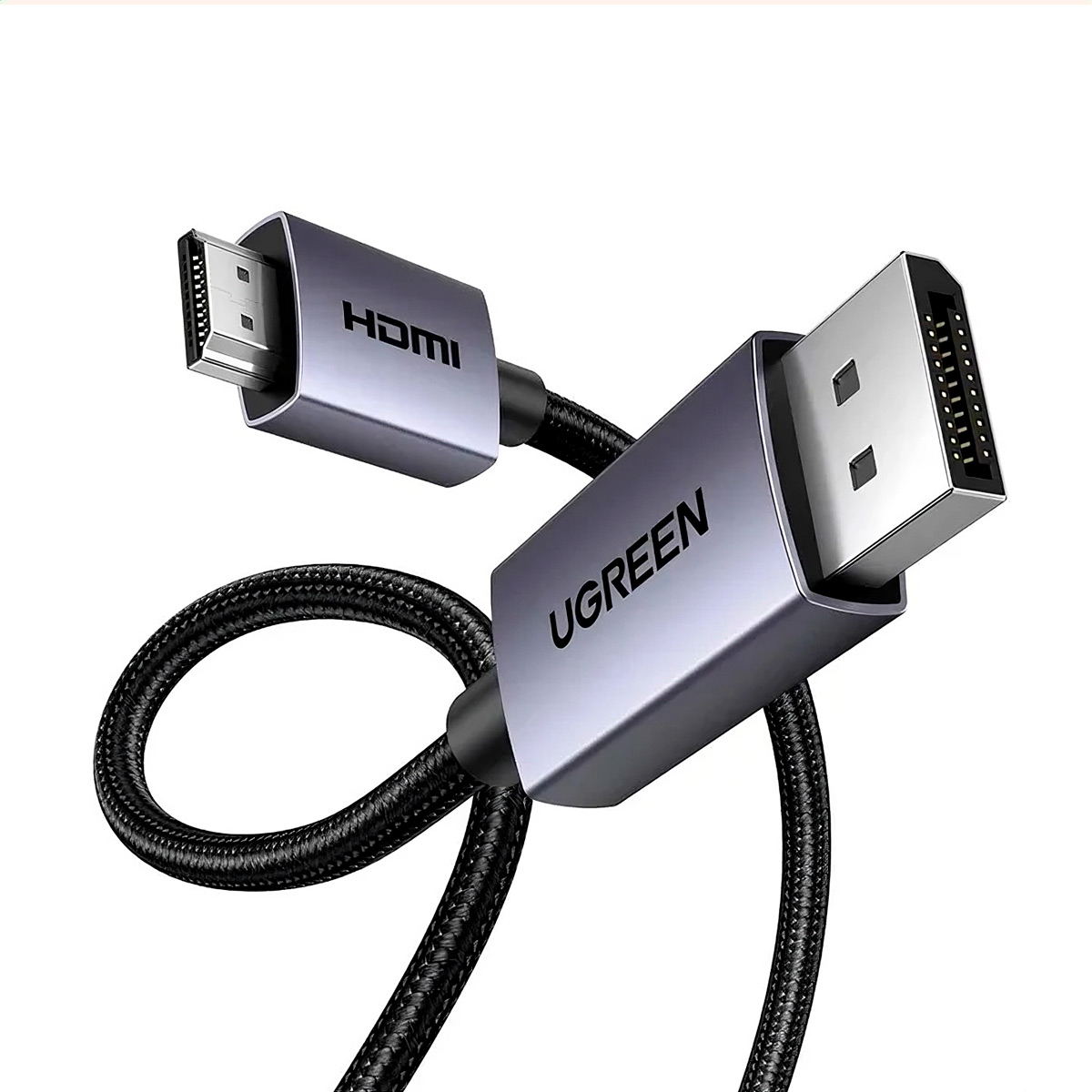 CABLE TRENZADO UGREEN DP125-35845 DISPLAYPORT A HDMI 4K DE 5M - 1