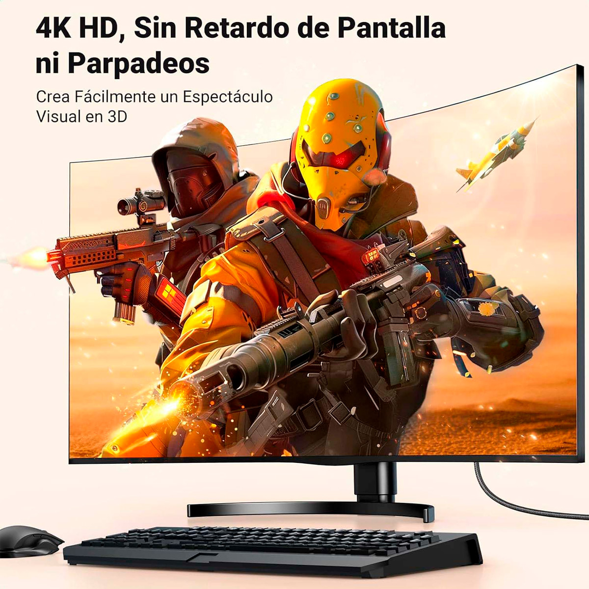 CABLE TRENZADO UGREEN DP125-35845 DISPLAYPORT A HDMI 4K DE 5M - 5