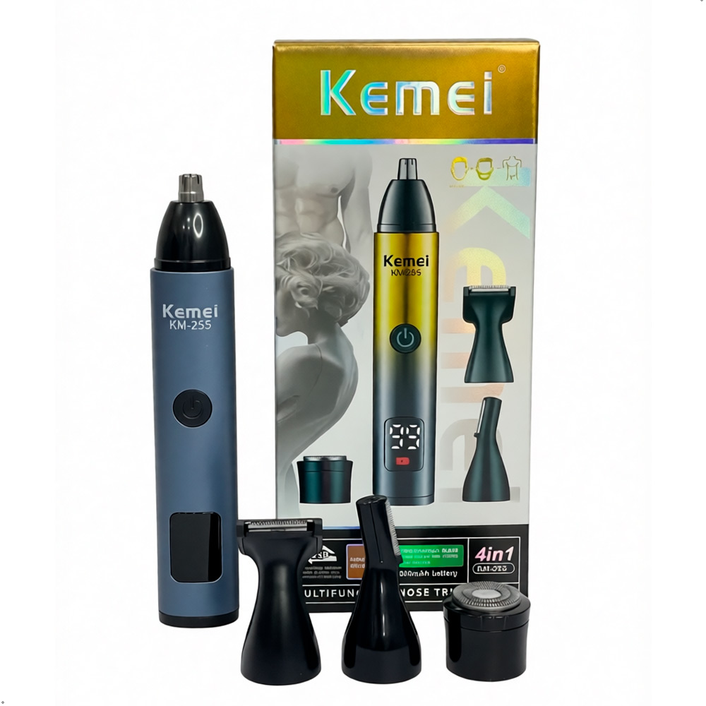 CORTADORA DE CABELLO KEMEI KM-255 4 EN 1 RECARGABLE PORTATIL - 4