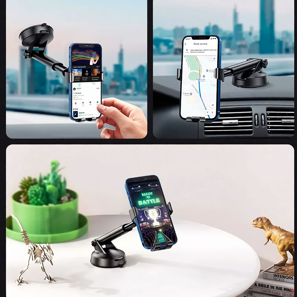 SOPORTE CELULAR AUTO UGREEN LP200 HOLDER CON VENTOSA ROTACIÓN 360° - 4