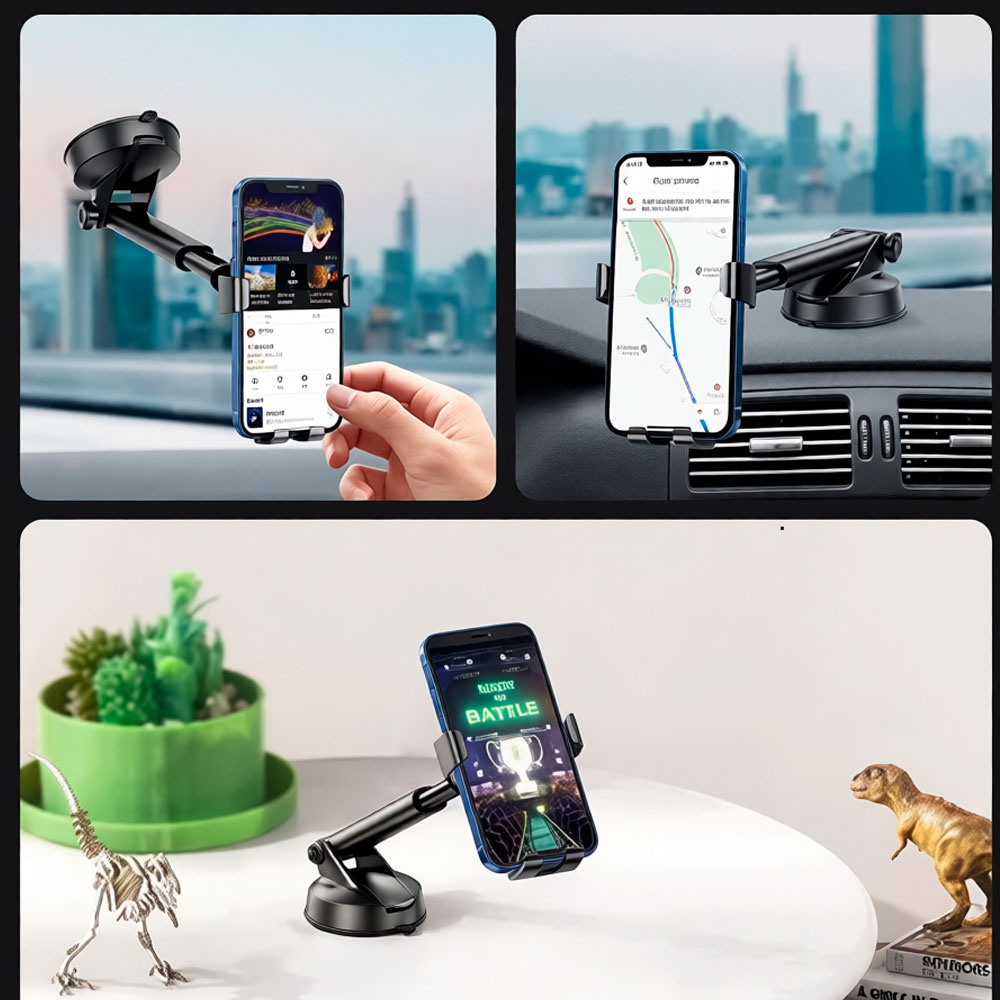 SOPORTE CELULAR AUTO UGREEN LP200 HOLDER CON VENTOSA ROTACIÓN 360° - 7