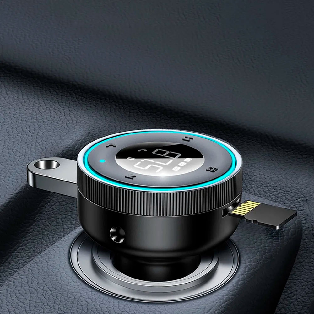 TRANSMISOR FM MP3 BASEUS BLUETOOTH 5.0 CARGADOR AUTO USB 2 - 8