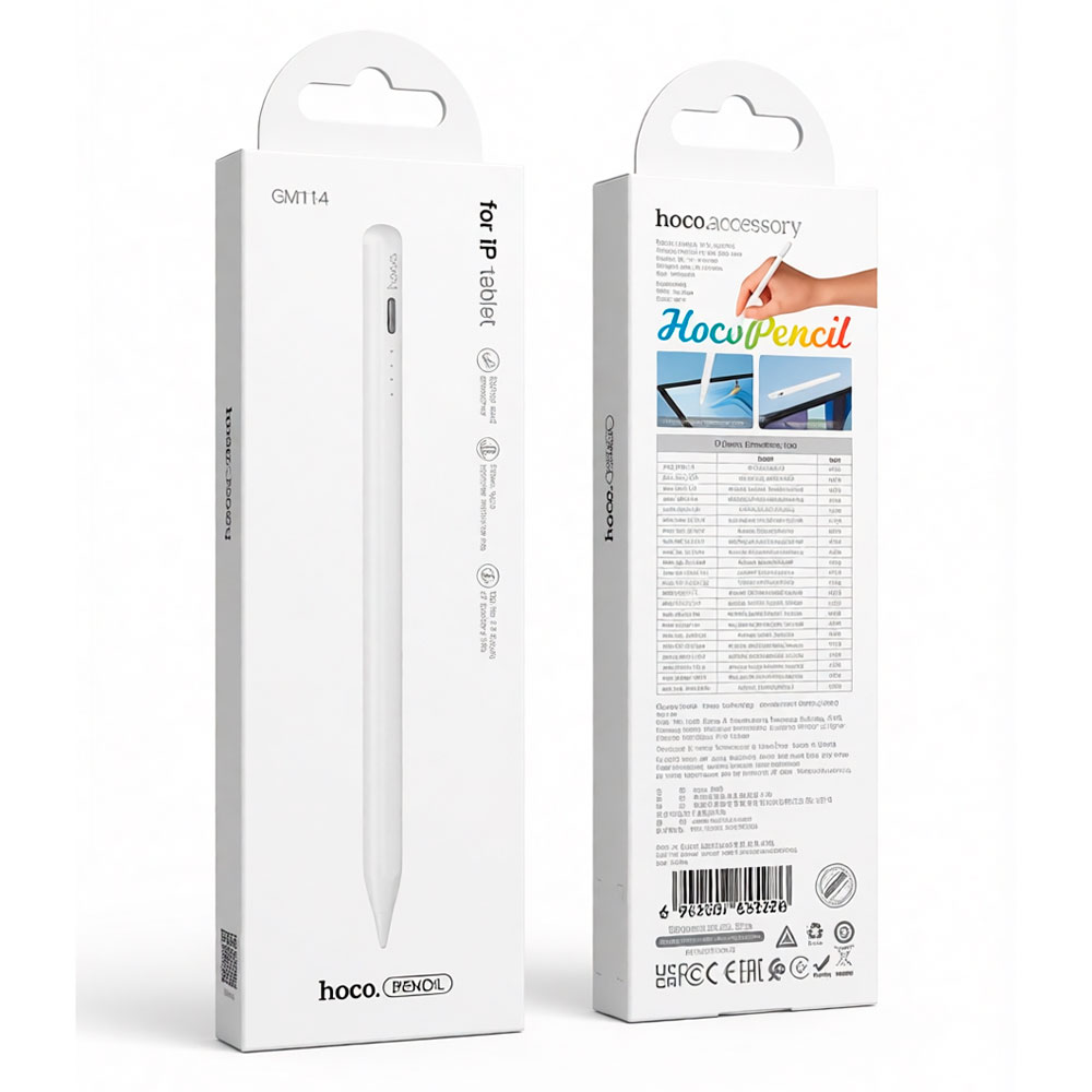 LÁPIZ ÓPTICO HOCO PENCIL GM114 PARA IPAD RECHAZO DE PALMA - 1
