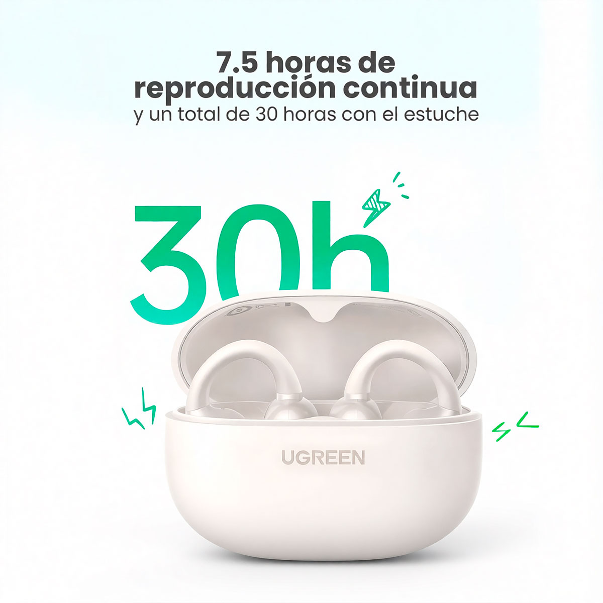 AUDÍFONOS UGREEN HITUNE S3 WS209 OPEN EAR BLUETOOTH 5.4 30H - 2