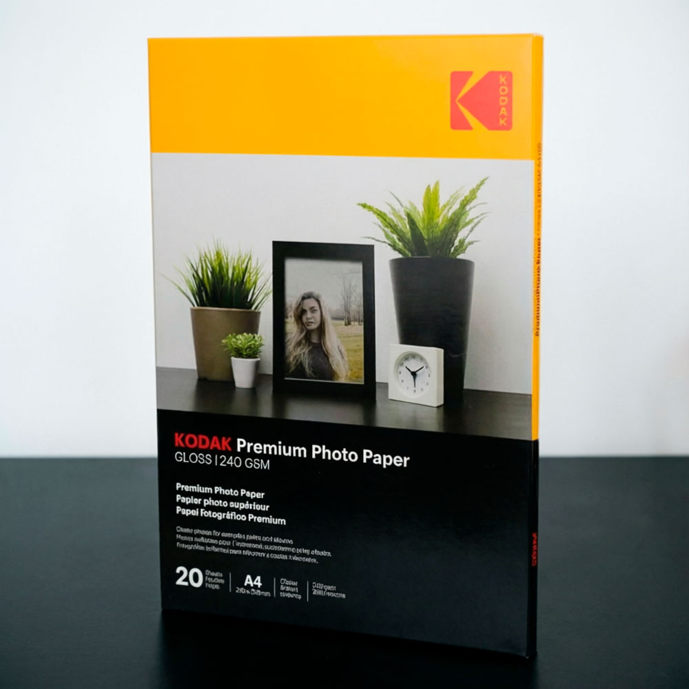 PAPEL FOTOGRÁFICO KODAK A4 240G GLOSS X20 HOJAS PREMIUM - 1