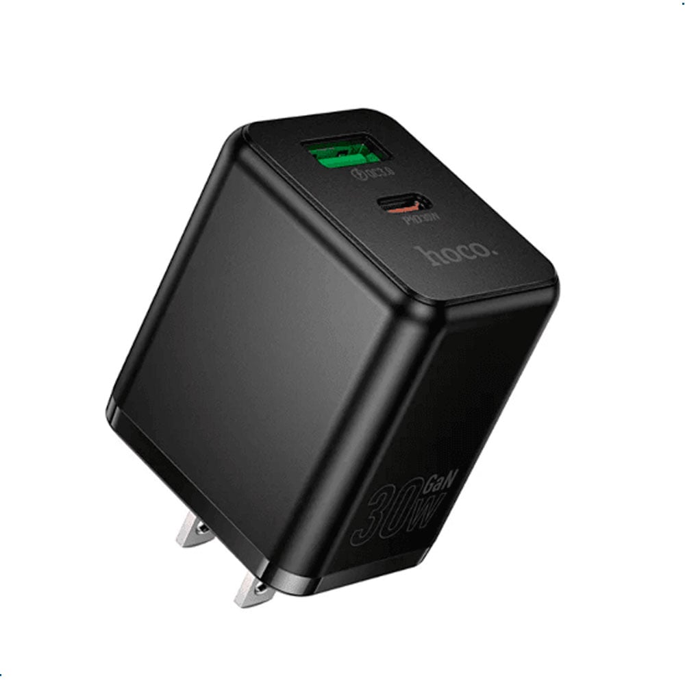 CARGADOR RAPIDO DOBLE PUERTO HOCO 30W + CABLE USB C A C 1MTS - 3