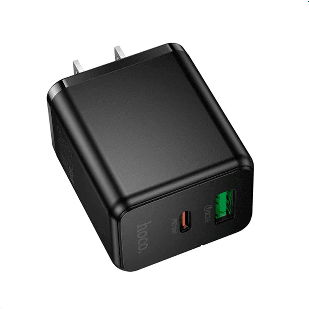 CARGADOR RAPIDO DOBLE PUERTO HOCO 30W + CABLE USB C A C 1MTS - 7