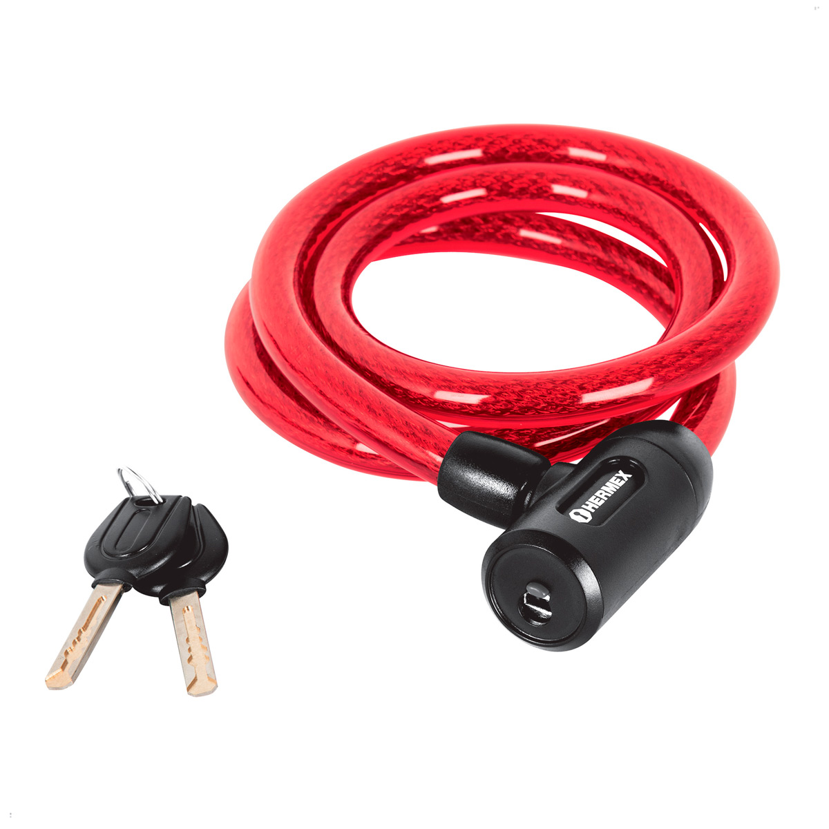 CANDADO CADENA BICICLETA MOTO CON LLAVE 15MM HERMEX CB-15 - 2
