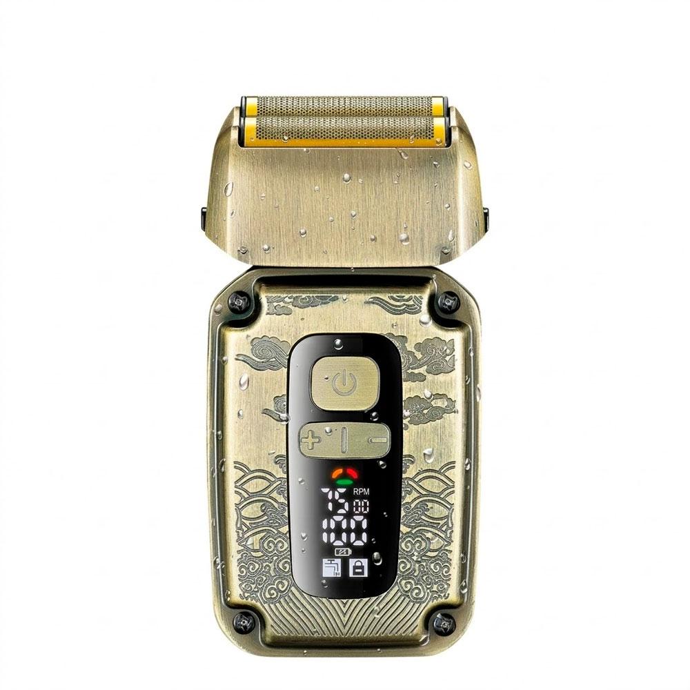 AFEITADORA ELÉCTRICA TRIMMER VGR V-337 METAL 7500 RPM IPX6 - 3
