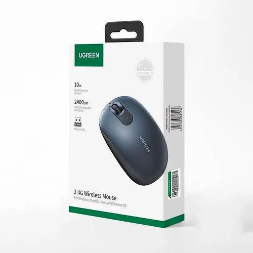 UGREEN MU105 MOUSE INALÁMBRICO 2.4GHZ CLIC SILENCIO 2400DPI - NEGRO - 4