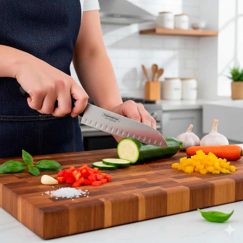 CUCHILLO SANTOKU ULTRACORTE  TRAMONTINA 7' ACERO INOX - 3