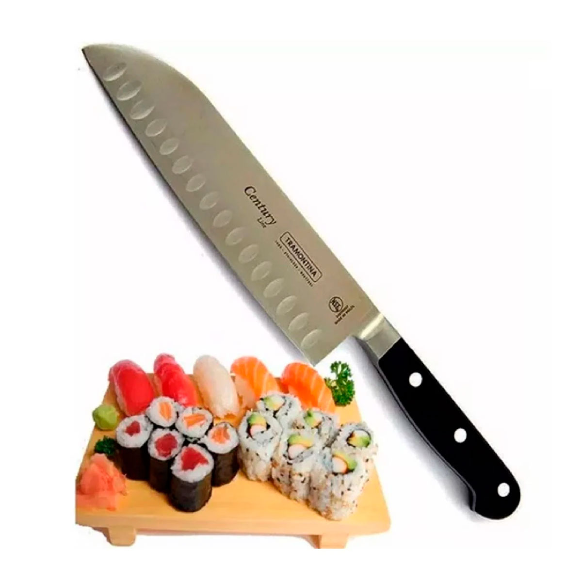 CUCHILLO SANTOKU ULTRACORTE  TRAMONTINA 7' ACERO INOX - 4
