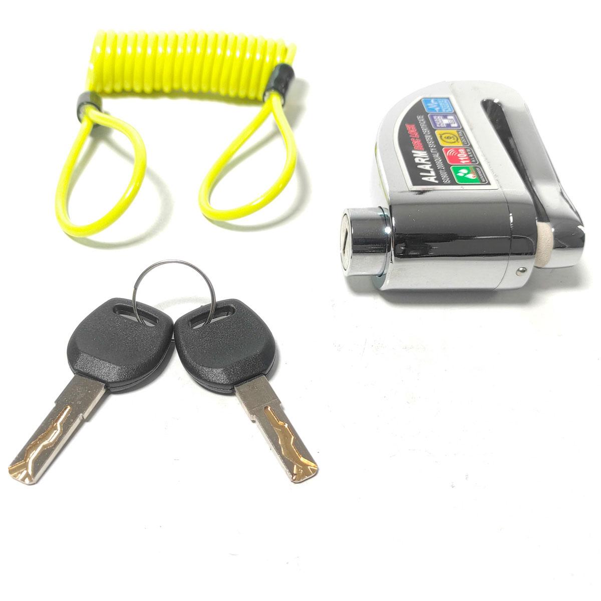 CANDADO DISCO MOTO KMASTER KM8004 CON CABLE RECORDATORIO - 3