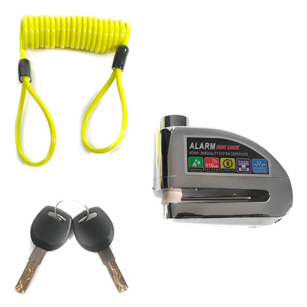 CANDADO DISCO MOTO KMASTER KM8004 CON CABLE RECORDATORIO - 4