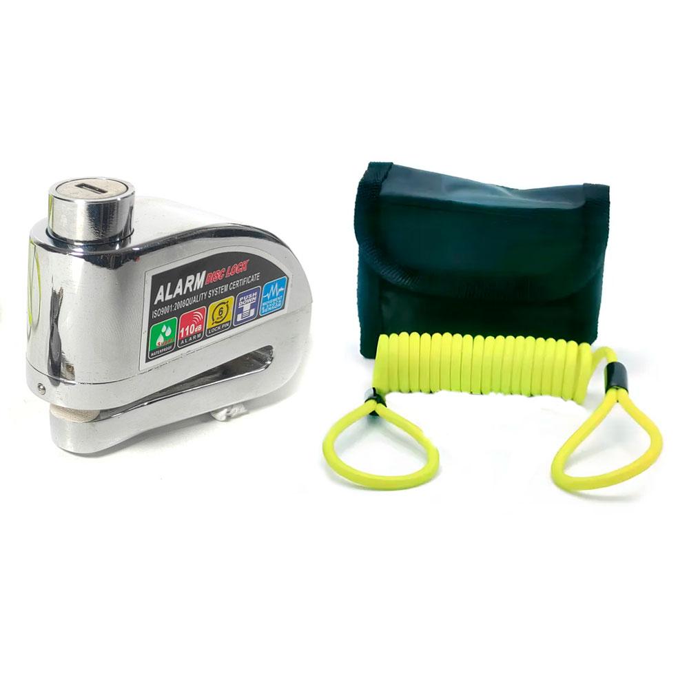 CANDADO DISCO MOTO KMASTER KM8004 CON CABLE RECORDATORIO - 5