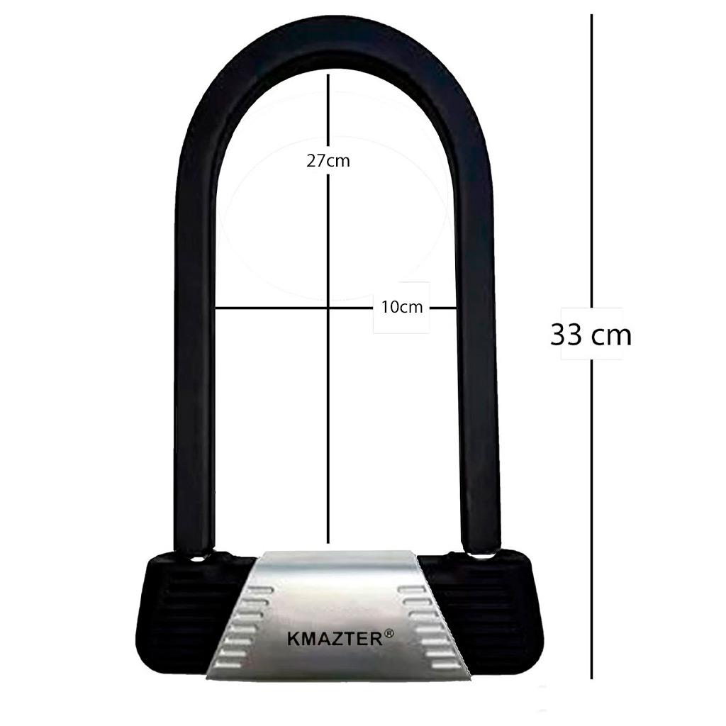 CANDADO EN U KMAZTER MT82805 ACERO REFORZADO 170X320MM - 7