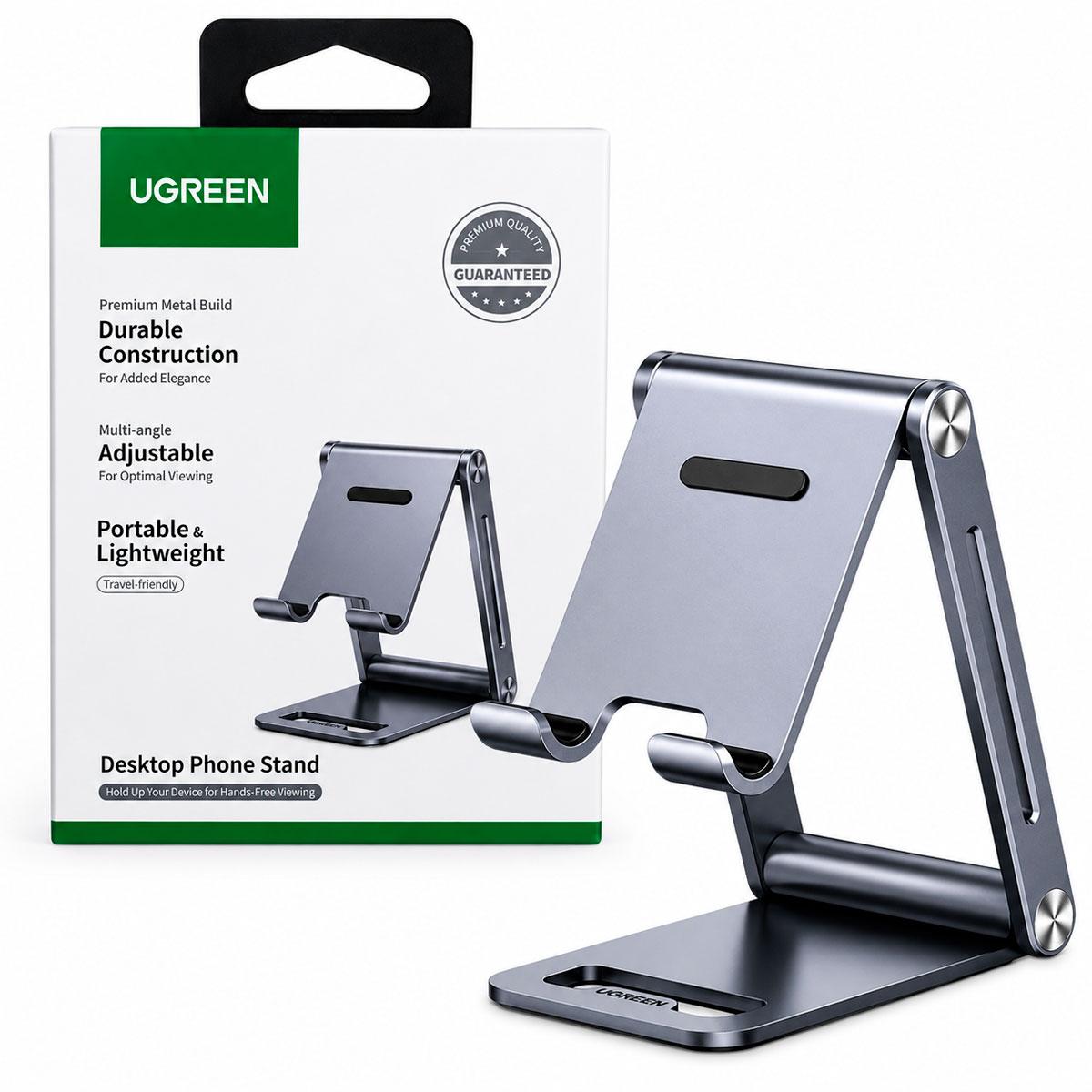 SOPORTE CELULAR UGREEN LP263 PLEGABLE AJUSTABLE DE ALUMINIO - 1