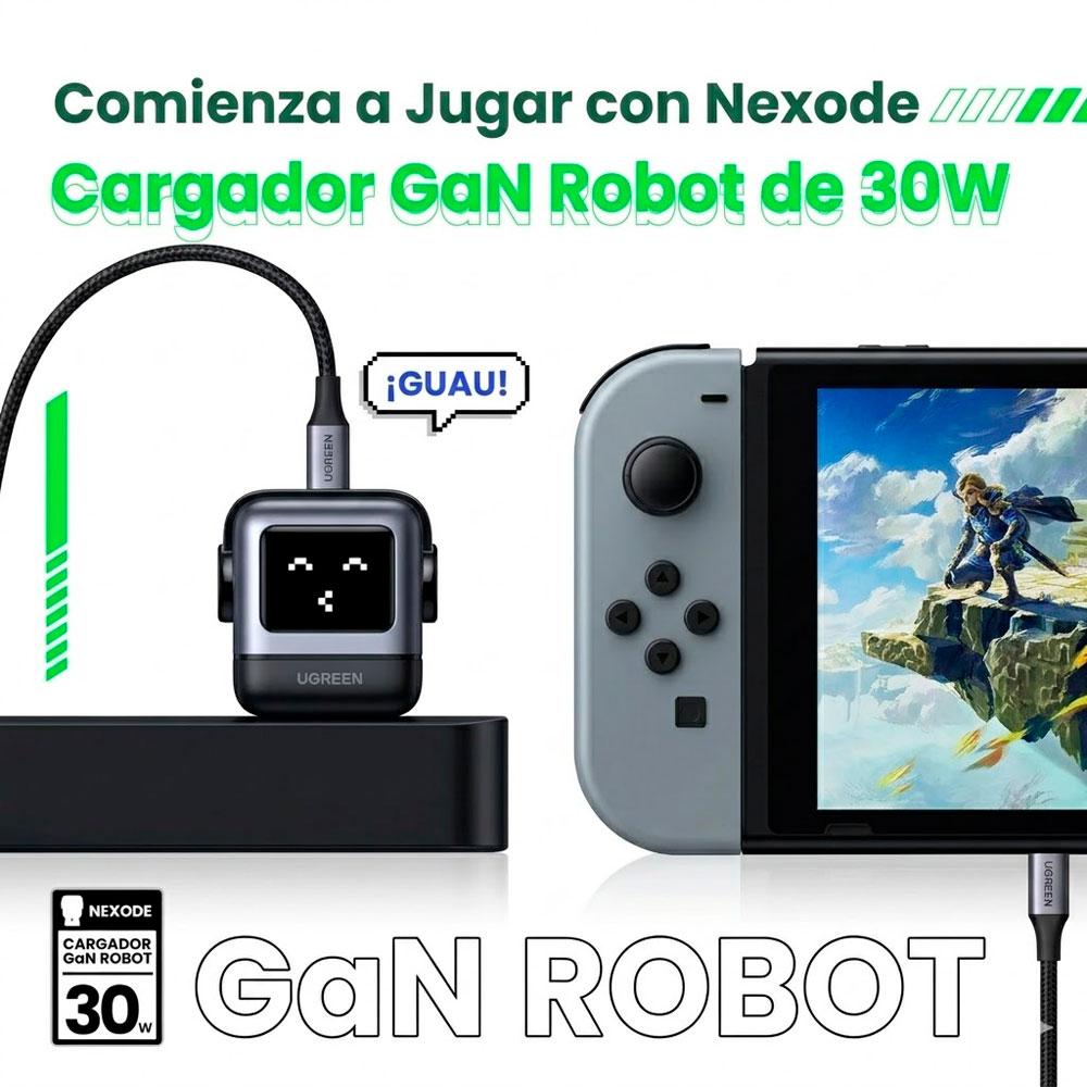 CARGADOR UGREEN CD359 USB C 30W GAN CARGA RÁPIDA UNO ROBOT - 8