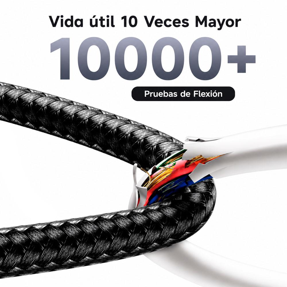 CABLE UGREEN L530 USB C A USB C 240W 1M CON PANTALLA LED - 6